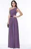 Traditional Asymmetric Neckline Sleeveless Zip up Chiffon Floor Length Plus Size Bridesmaid Dresses
