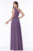 Traditional Asymmetric Neckline Sleeveless Zip up Chiffon Floor Length Plus Size Bridesmaid Dresses