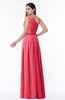 Traditional Asymmetric Neckline Sleeveless Zip up Chiffon Floor Length Plus Size Bridesmaid Dresses