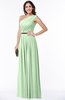 Traditional Asymmetric Neckline Sleeveless Zip up Chiffon Floor Length Plus Size Bridesmaid Dresses