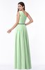 Traditional Asymmetric Neckline Sleeveless Zip up Chiffon Floor Length Plus Size Bridesmaid Dresses