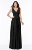 Plain V-neck Zipper Chiffon Ruching Plus Size Bridesmaid Dresses