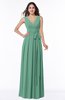 Plain V-neck Zipper Chiffon Ruching Plus Size Bridesmaid Dresses