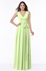 Plain V-neck Zipper Chiffon Ruching Plus Size Bridesmaid Dresses