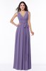 Plain V-neck Zipper Chiffon Ruching Plus Size Bridesmaid Dresses