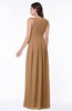 Plain V-neck Zipper Chiffon Ruching Plus Size Bridesmaid Dresses