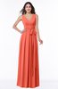 Plain V-neck Zipper Chiffon Ruching Plus Size Bridesmaid Dresses