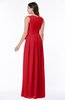 Plain V-neck Zipper Chiffon Ruching Plus Size Bridesmaid Dresses