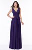 Plain V-neck Zipper Chiffon Ruching Plus Size Bridesmaid Dresses