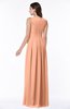 Plain V-neck Zipper Chiffon Ruching Plus Size Bridesmaid Dresses
