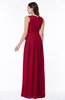 Plain V-neck Zipper Chiffon Ruching Plus Size Bridesmaid Dresses