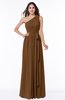 Casual Asymmetric Neckline Zipper Floor Length Ribbon Plus Size Bridesmaid Dresses