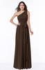 Casual Asymmetric Neckline Zipper Floor Length Ribbon Plus Size Bridesmaid Dresses