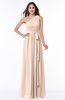 Casual Asymmetric Neckline Zipper Floor Length Ribbon Plus Size Bridesmaid Dresses