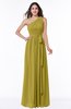 Casual Asymmetric Neckline Zipper Floor Length Ribbon Plus Size Bridesmaid Dresses