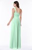 Casual Asymmetric Neckline Zipper Floor Length Ribbon Plus Size Bridesmaid Dresses