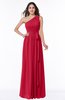 Casual Asymmetric Neckline Zipper Floor Length Ribbon Plus Size Bridesmaid Dresses