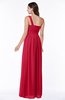 Casual Asymmetric Neckline Zipper Floor Length Ribbon Plus Size Bridesmaid Dresses
