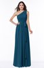 Casual Asymmetric Neckline Zipper Floor Length Ribbon Plus Size Bridesmaid Dresses