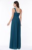 Casual Asymmetric Neckline Zipper Floor Length Ribbon Plus Size Bridesmaid Dresses