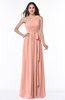 Casual Asymmetric Neckline Zipper Floor Length Ribbon Plus Size Bridesmaid Dresses
