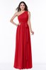 Casual Asymmetric Neckline Zipper Floor Length Ribbon Plus Size Bridesmaid Dresses