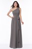 Casual Asymmetric Neckline Zipper Floor Length Ribbon Plus Size Bridesmaid Dresses