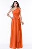 Casual Asymmetric Neckline Zipper Floor Length Ribbon Plus Size Bridesmaid Dresses
