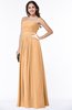 Modest A-line Sleeveless Chiffon Floor Length Ruching Plus Size Bridesmaid Dresses
