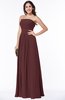 Modest A-line Sleeveless Chiffon Floor Length Ruching Plus Size Bridesmaid Dresses