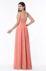 Modest A-line Sleeveless Chiffon Floor Length Ruching Plus Size Bridesmaid Dresses