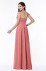 Modest A-line Sleeveless Chiffon Floor Length Ruching Plus Size Bridesmaid Dresses