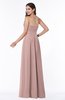 Modest A-line Sleeveless Chiffon Floor Length Ruching Plus Size Bridesmaid Dresses