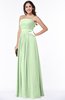 Modest A-line Sleeveless Chiffon Floor Length Ruching Plus Size Bridesmaid Dresses