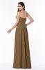 Modest A-line Sleeveless Chiffon Floor Length Ruching Plus Size Bridesmaid Dresses