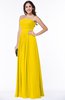 Modest A-line Sleeveless Chiffon Floor Length Ruching Plus Size Bridesmaid Dresses
