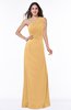 Elegant A-line Sleeveless Half Backless Chiffon Draped Plus Size Bridesmaid Dresses