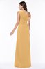 Elegant A-line Sleeveless Half Backless Chiffon Draped Plus Size Bridesmaid Dresses