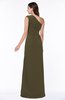 Elegant A-line Sleeveless Half Backless Chiffon Draped Plus Size Bridesmaid Dresses