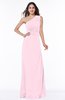 Elegant A-line Sleeveless Half Backless Chiffon Draped Plus Size Bridesmaid Dresses