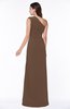 Elegant A-line Sleeveless Half Backless Chiffon Draped Plus Size Bridesmaid Dresses