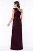 Elegant A-line Sleeveless Half Backless Chiffon Draped Plus Size Bridesmaid Dresses