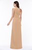 Elegant A-line Sleeveless Half Backless Chiffon Draped Plus Size Bridesmaid Dresses