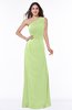Elegant A-line Sleeveless Half Backless Chiffon Draped Plus Size Bridesmaid Dresses