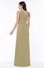 Elegant A-line Sleeveless Half Backless Chiffon Draped Plus Size Bridesmaid Dresses
