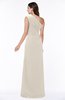 Elegant A-line Sleeveless Half Backless Chiffon Draped Plus Size Bridesmaid Dresses