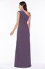 Elegant A-line Sleeveless Half Backless Chiffon Draped Plus Size Bridesmaid Dresses