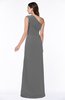 Elegant A-line Sleeveless Half Backless Chiffon Draped Plus Size Bridesmaid Dresses