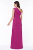 Elegant A-line Sleeveless Half Backless Chiffon Draped Plus Size Bridesmaid Dresses