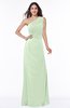 Elegant A-line Sleeveless Half Backless Chiffon Draped Plus Size Bridesmaid Dresses